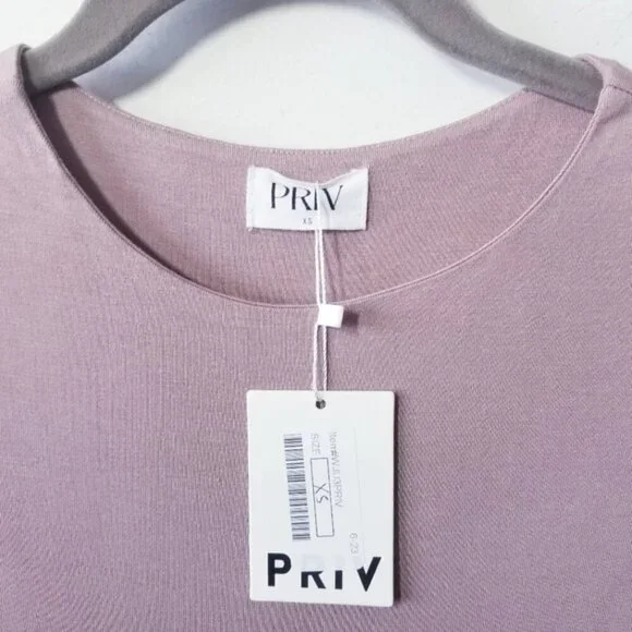 China - NWT Priv Perah Dress Size XS Pleated Short Sleeve - Soft & Stretchy! - Picture 6 of 6